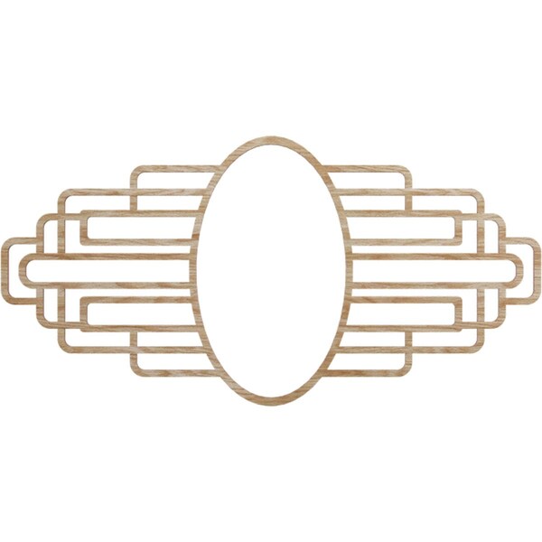 Ekena Millwork Elizabeth Wood Fretwork Pierced Medallion, 24"W x 12"H x 6 5/8"IW x 11 3/8"IH x 1/4"T, Red Oak CMWP24X12X0250EBRO - main